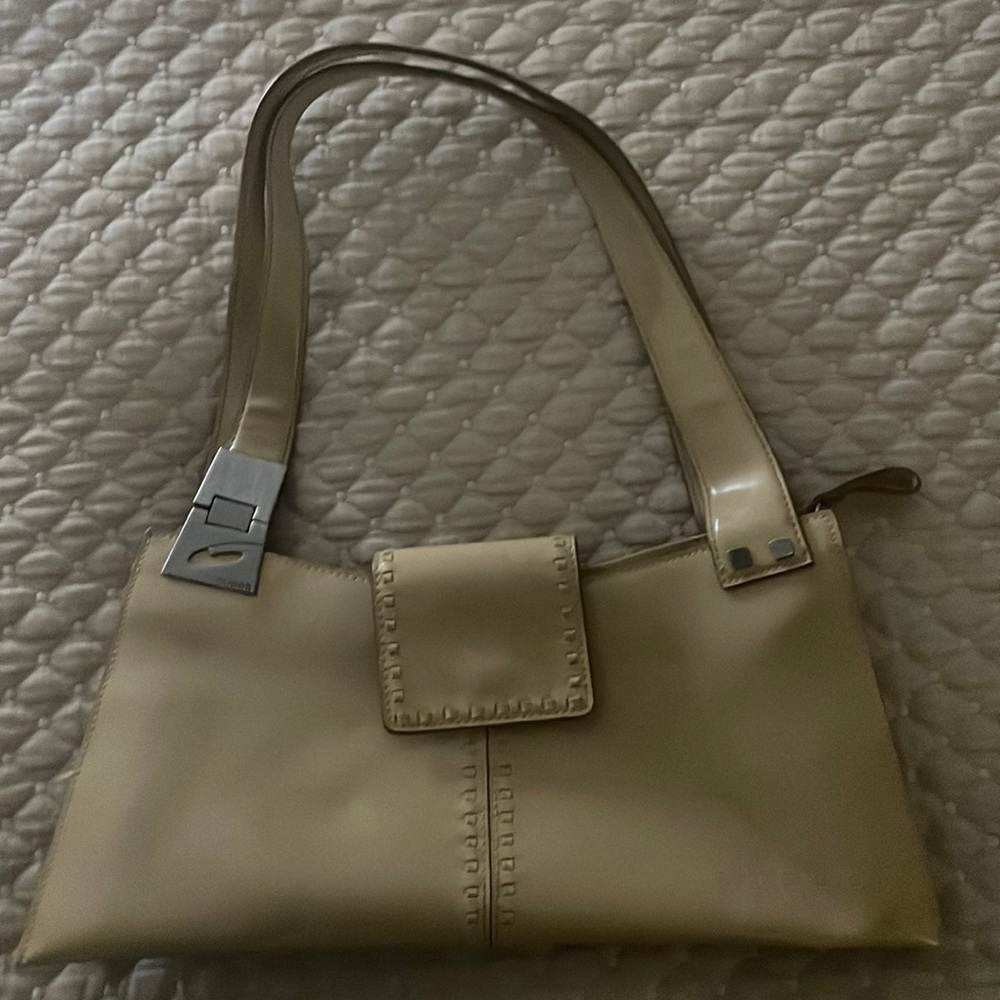 Tan, G by guess, mini purse